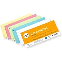 perfect line 100 tiras separadoras de papel- separadores de registros en 5 colores- 160g-m²- organización perfecta de…